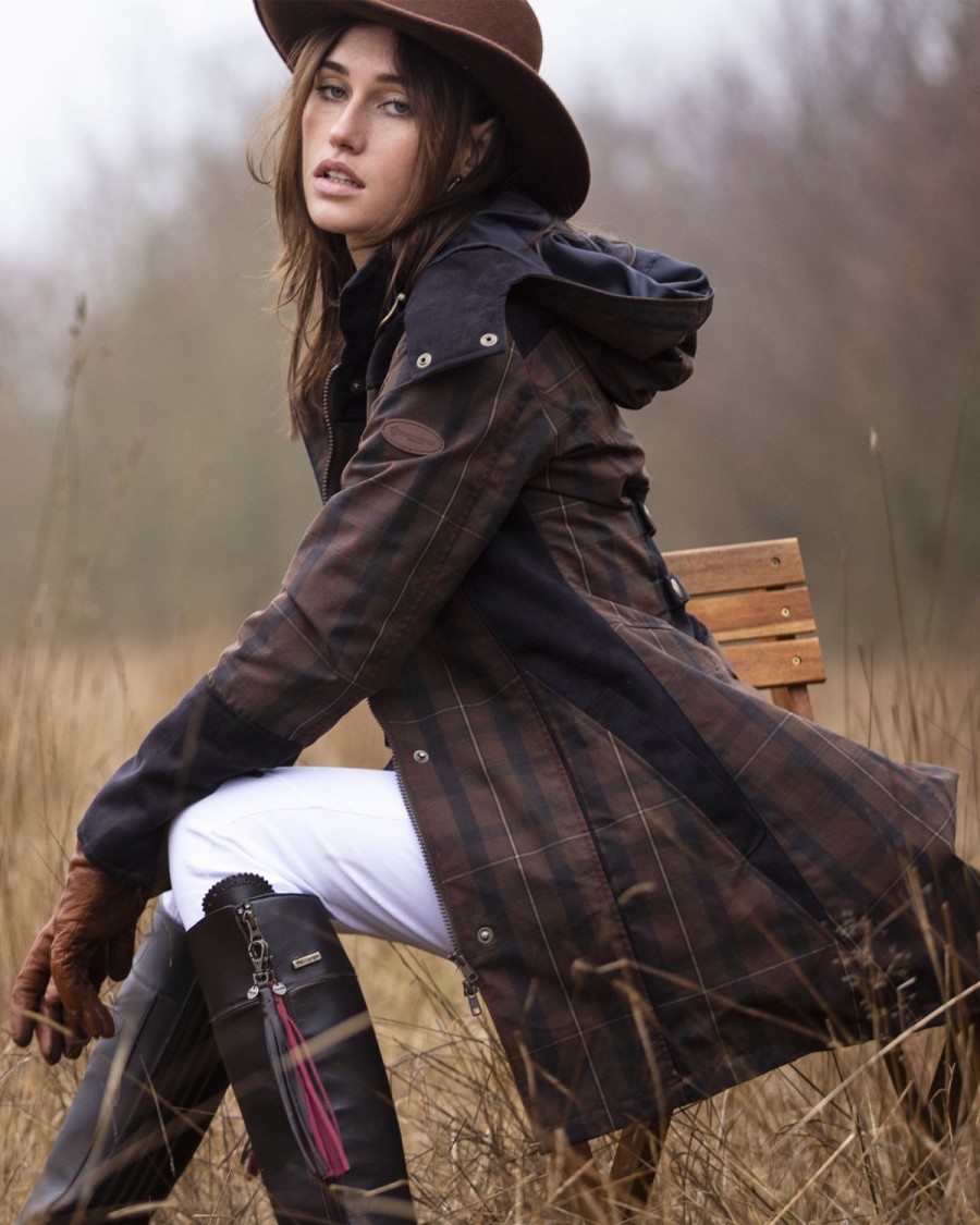 Welligogs Coats | Odette Check Waterproof Coat