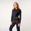 Welligogs Gilets | Roxy Navy/Chocolate Wax Gilet