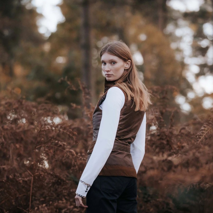 Welligogs Gilets | Roxy Tan Wax Gilet