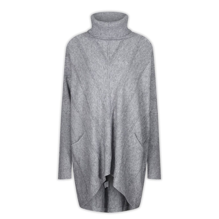 Welligogs Jumpers & Cardigans | Cable Knit Grey Jumper