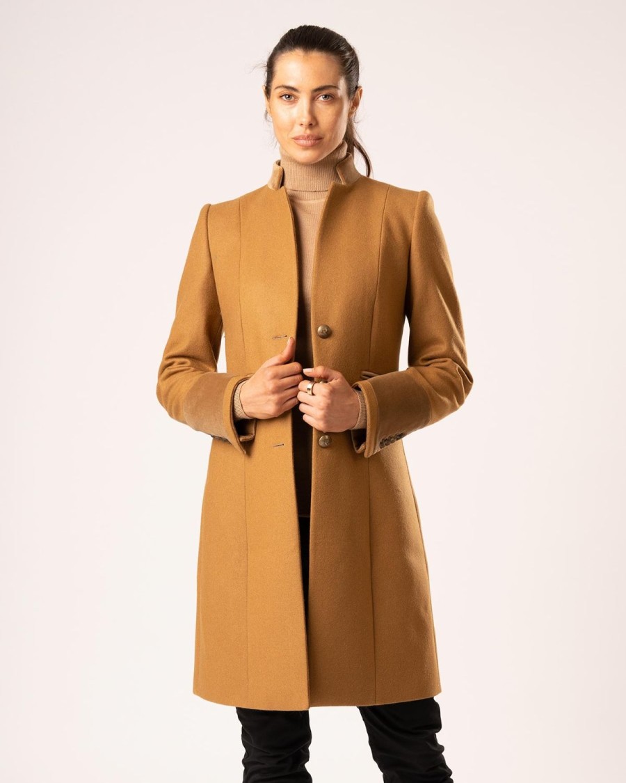 Welligogs Coats | Oxford Camel Wool Coat - Light Velvet