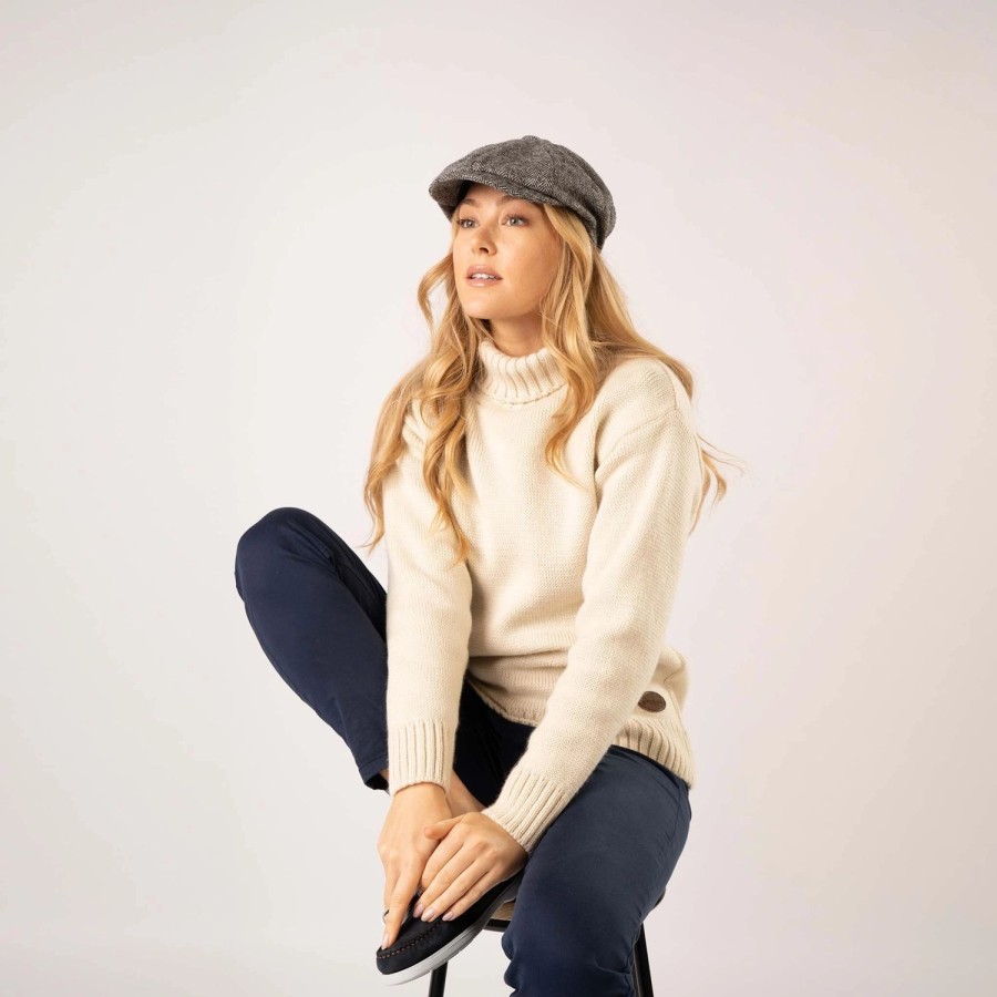 Welligogs Hats | Newsboy Cap Hazelnut Herringbone