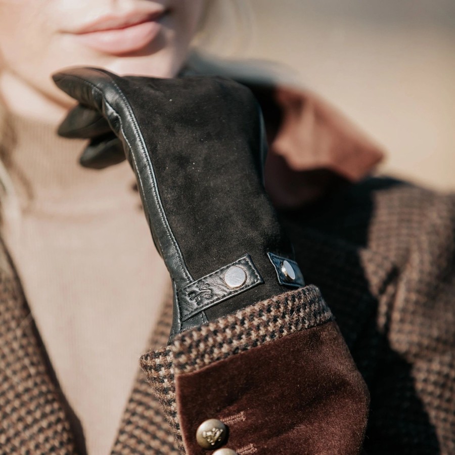 Welligogs Scarves & Gloves | Leather & Suede Black Gloves