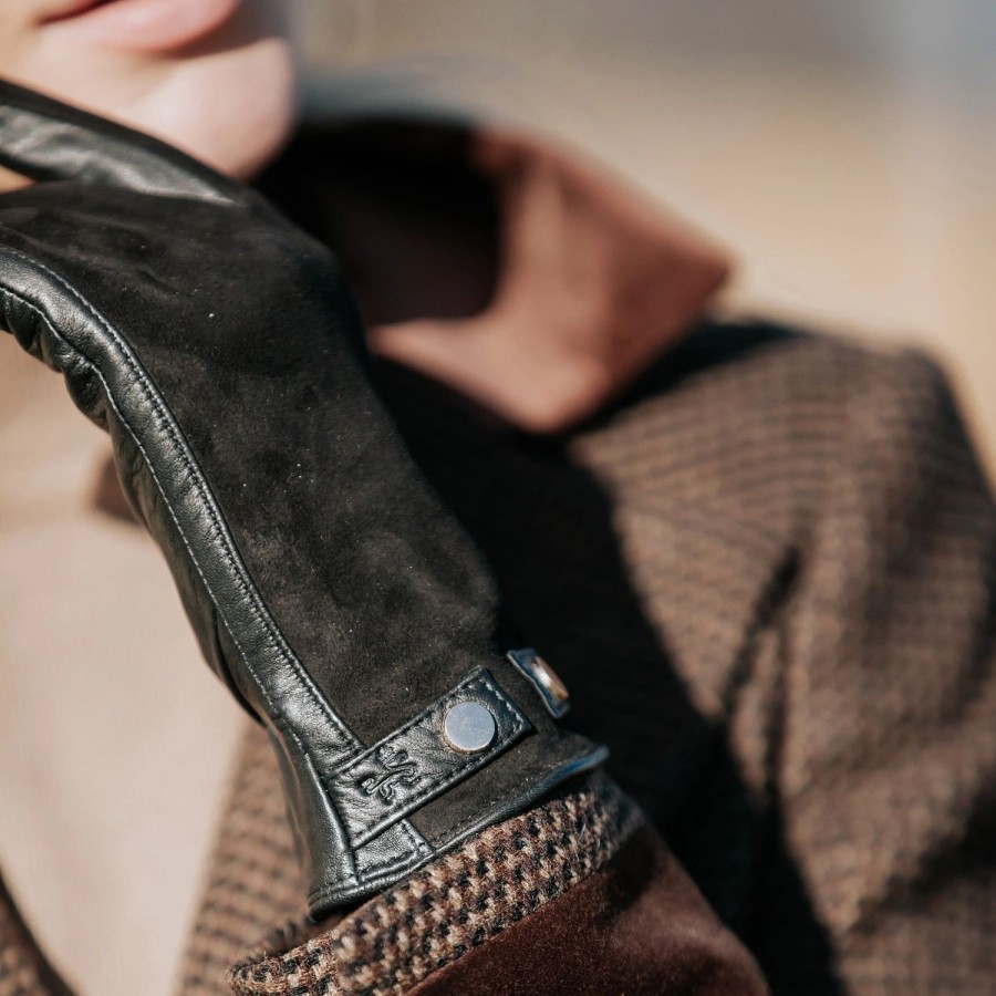 Welligogs Scarves & Gloves | Leather & Suede Black Gloves