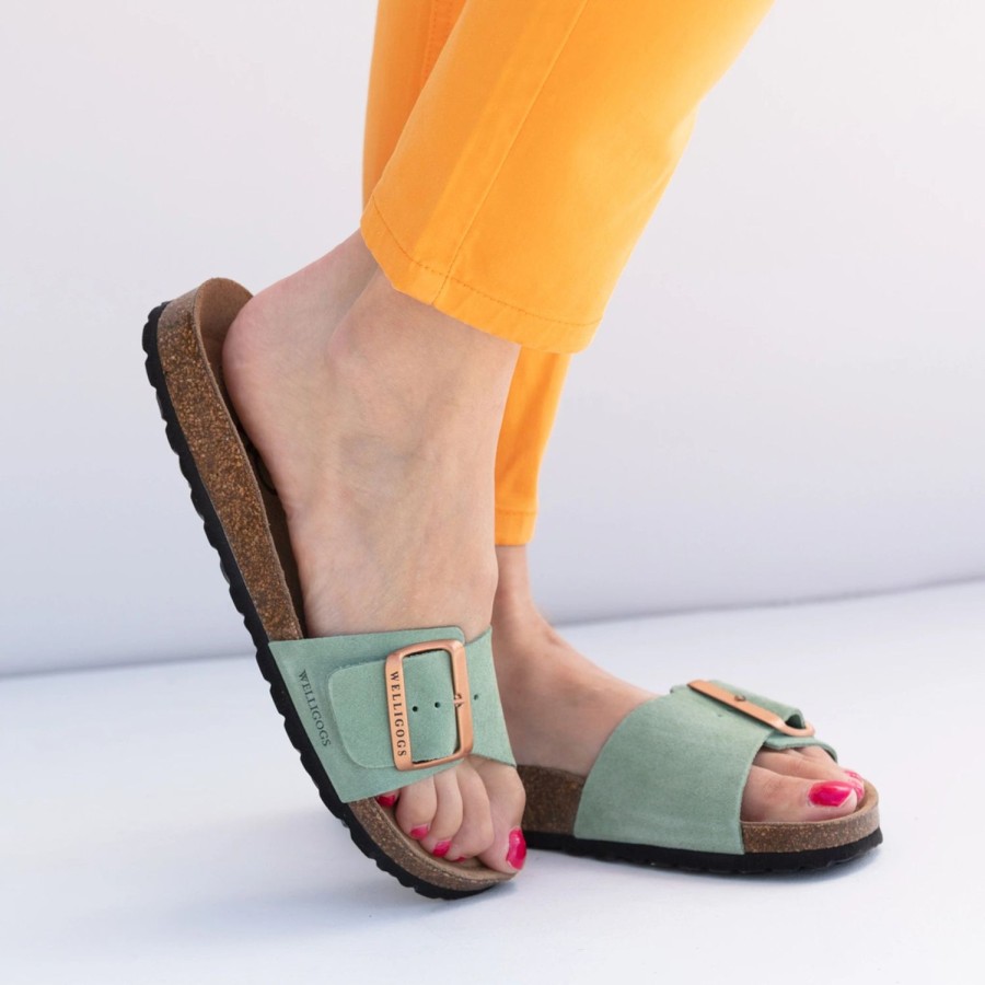 Welligogs Sandals & Espadrilles | Marbella Pistachio Slides