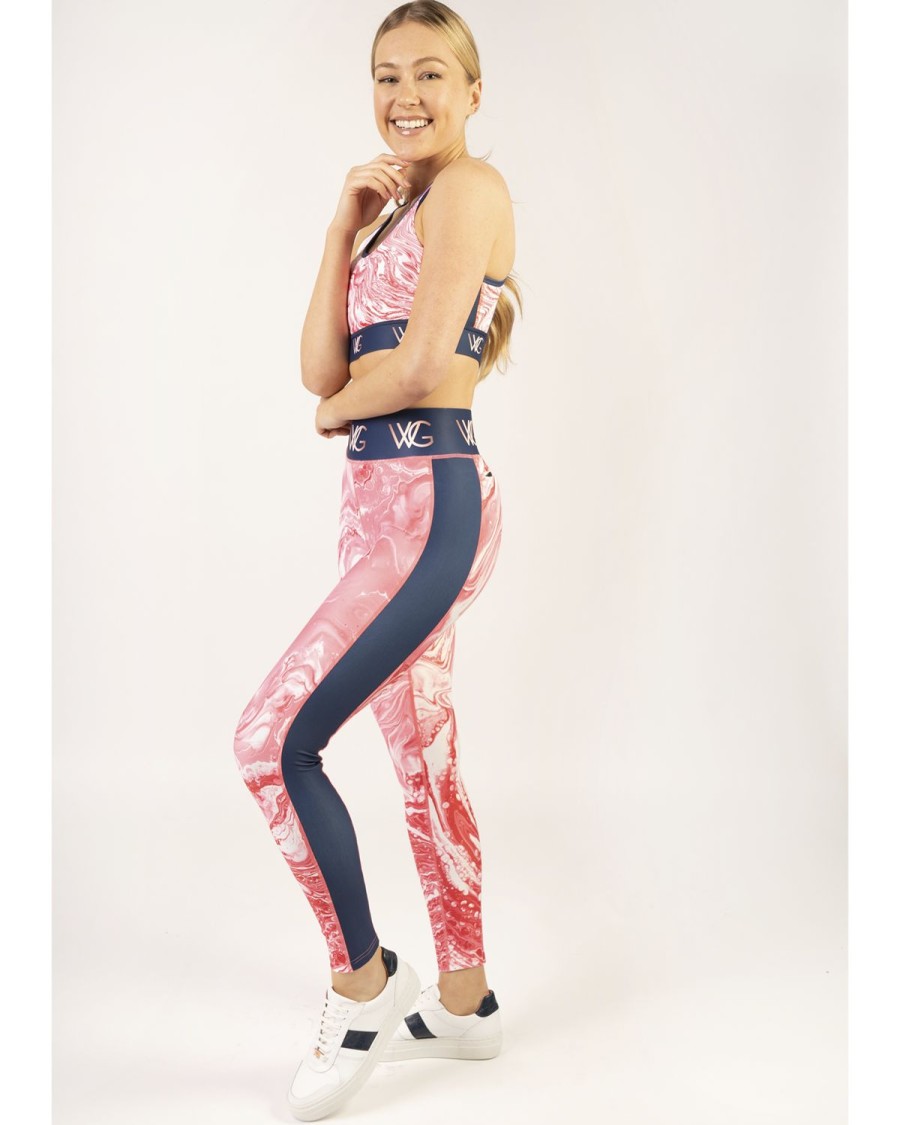 Welligogs Activewear | Wg Flex Sustainable Pink Marble Leggings