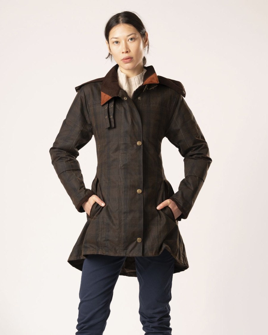 Welligogs Coats | Louise Deluxe Check Wax Coat