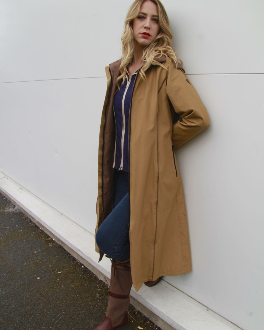 Welligogs Coats | Eleanor Camel Long Waterproof Coat