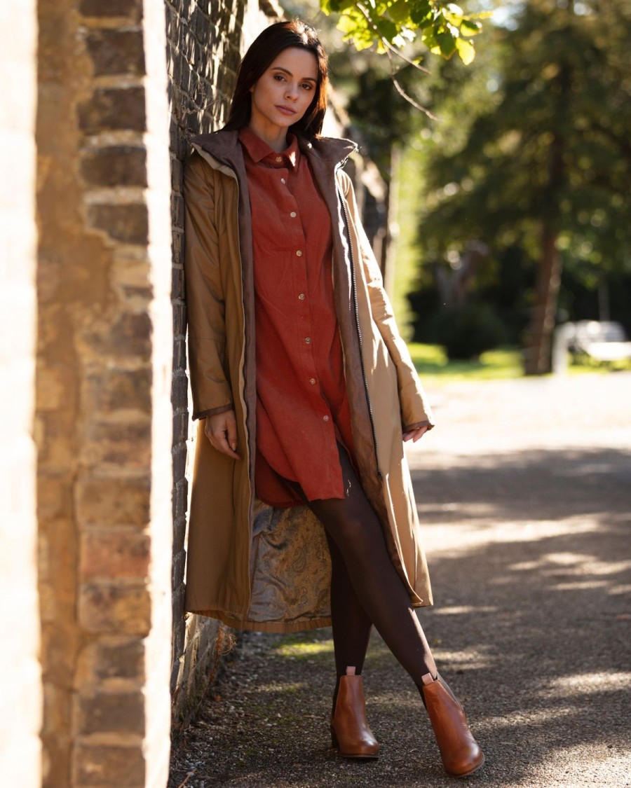 Welligogs Coats | Eleanor Camel Long Waterproof Coat