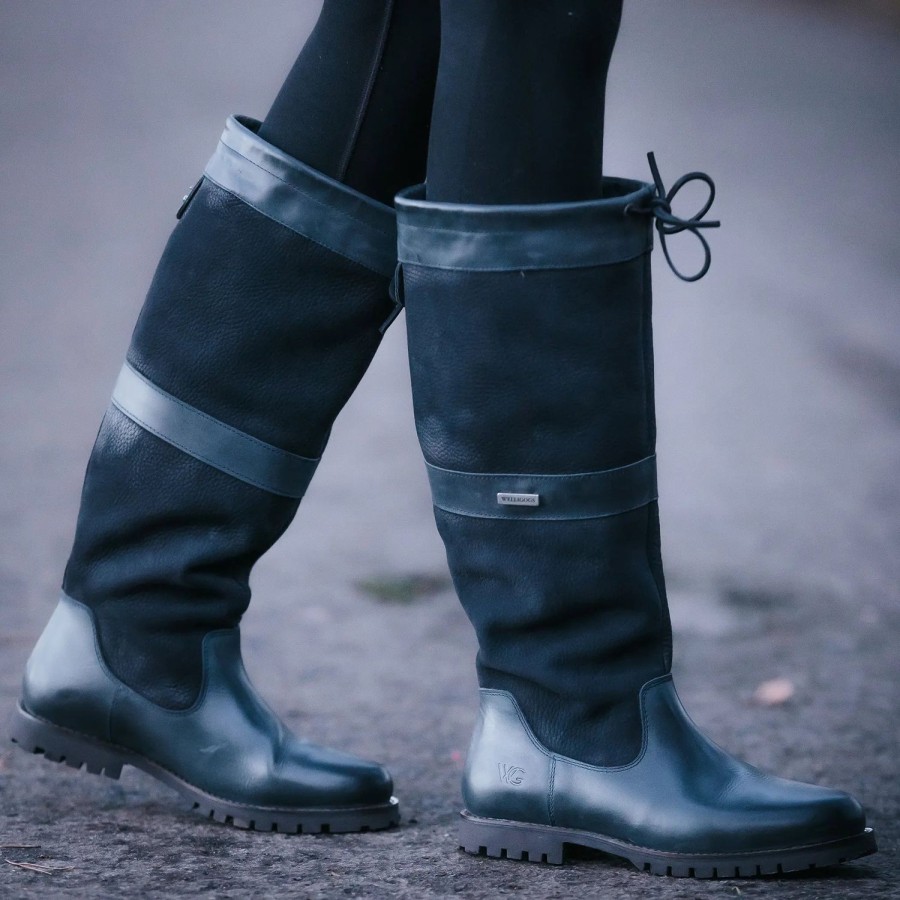 Welligogs Tall Boots | Sloane Navy Waterproof Boots