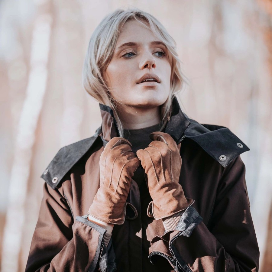 Welligogs Scarves & Gloves | Leather & Suede Camel Driving Gloves