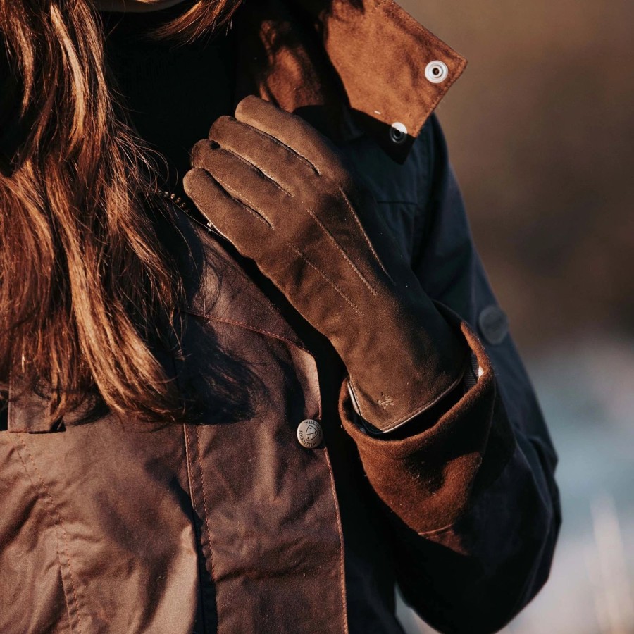 Welligogs Scarves & Gloves | Leather & Suede Chocolate Driving Gloves